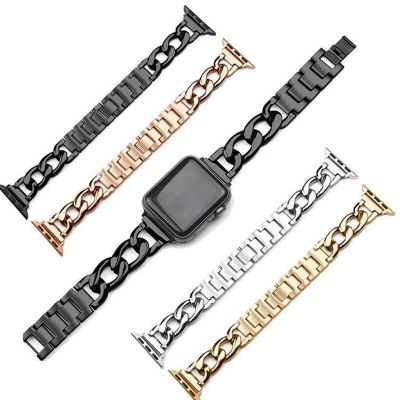 Strap For iWatch 7 6 5 Band 45mm 41mm Steel Metal Bracelet For Apple Watch 7 44mm 40mm SE Series 6 5 4 3 2 1 WatchBand 42mm 38mm Straps
