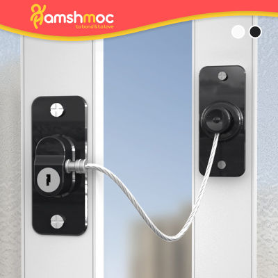 HamshMoc ตัวล็อครักษาความปลอดภัยหน้าต่างอเนกประสงค์สำหรับเด็ก,ป้องกันการเปิดประตูเด็กตัวยึดหน้าต่างล็อกลิ้นชักตู้เย็นติดตั้งได้ง่ายเด็ก