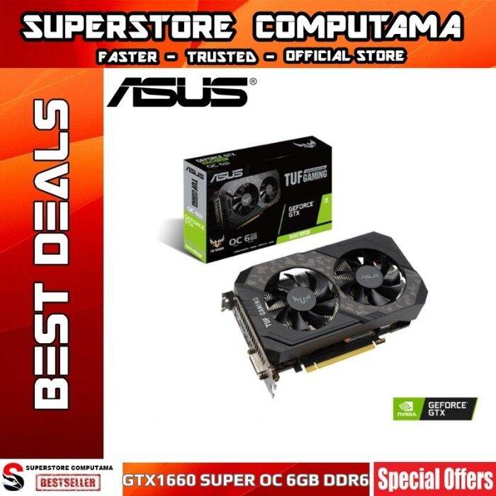 VGA ASUS TUF GAMING GeForce GTX 1660 Super OC 6GB DDR6 | Lazada Indonesia