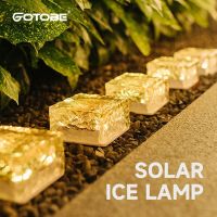 Solar Led Ice Cube Brick Lights Outdoor 4 LED Waterproof Stair Step Paver Lamp Yard Patio Lawn Garden Decoration Light Bulbs  LEDs HIDs