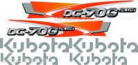 สติ๊กเกอร์รถเกี่ยวข้าว kubota DC-70plus (ชุดเล็ก) สติ๊กเกอร์DC-70plus สติ๊กเกอร์คูโบต้าDC-70plus