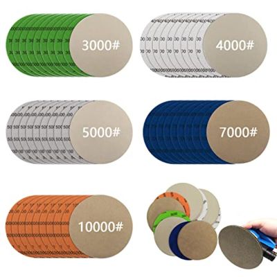 50Pcs Sanding Disc 5 Inch Hook &amp; Loop Sandpaper 3000-10000 Grit Wet Dry Sand Paper for Orbital Sander Auto  Wood Metal Polishing Cleaning Tools