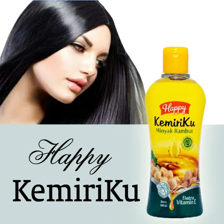 Minyak Kemiri Asli Obat Rambut Rontok Melebatkan Rambut Menyehatkan Rambut Penghitam Rambut Penyubur Rambut Minyak Kemiri Happy Kemiriku 100 Ml Mengandung Vit E Lazada Indonesia