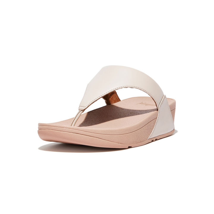 FitFlop LULU Women's Leather Toe-Post Sandals - Stone Beige (I88-A20 ...