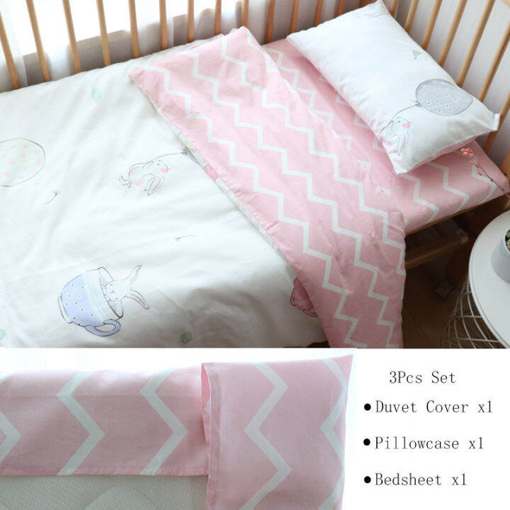 3Pcs Baby Bedding Set For Newborns Star Pattern Kid Bed Linen For Boy