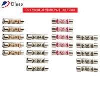 DISSO 10Pcs แทนที่ ครัวเรือน ปลั๊กไฟ ฟิวส์เซรามิค ปลั๊กอังกฤษ Quick Fast Blow BS1362