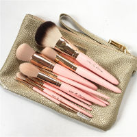 MyDestiny Maiden Makeup Brush Set - 12 Sakura Pink Brushes with Pouch Quality Beauty Cosmetics Blender Applicator Tools