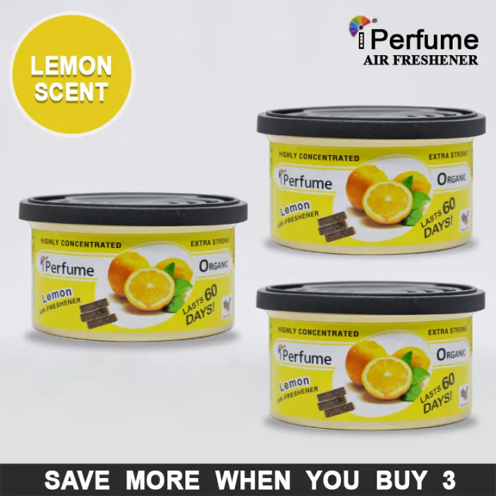 iPerfume Lemon Car Air Freshener Perfume Scent Car Can Freshener Car, Room, Rest Room, Office