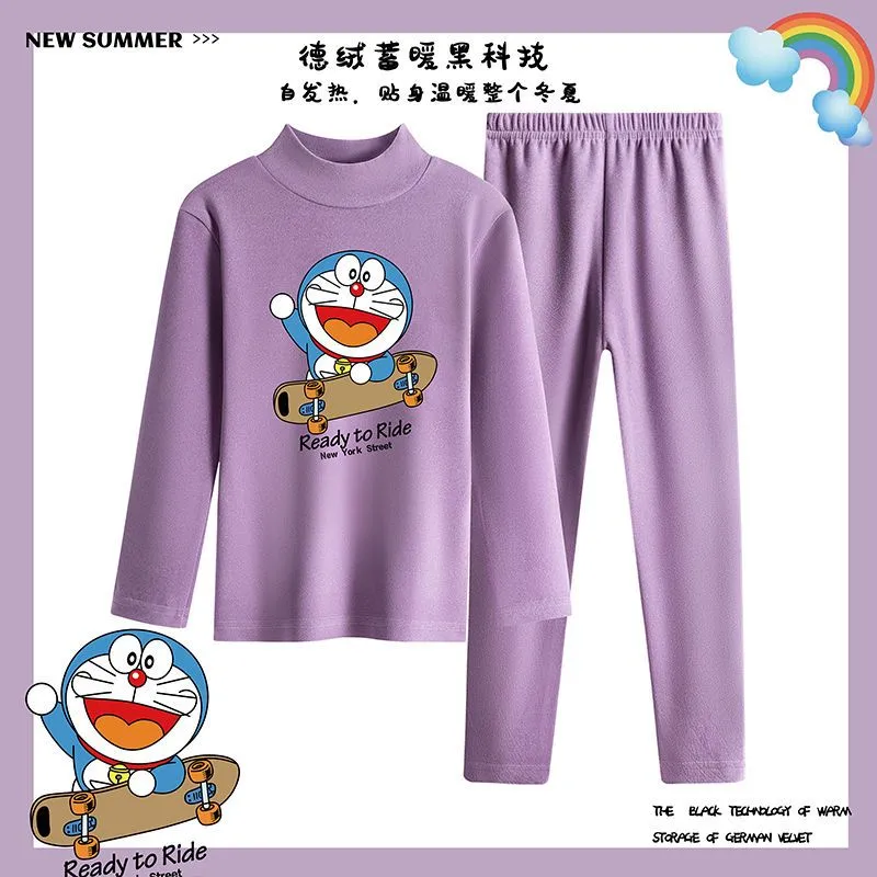 Sanrio Derong Childrens Thermal Underwear Autumn Winter Set