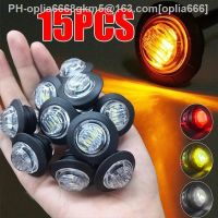 2/5/10/15PCS 12V/24V Round Trailer Side Marker Lights Yellow White Red For Trucks Clearance Lights Truck Turn Signal Lamp