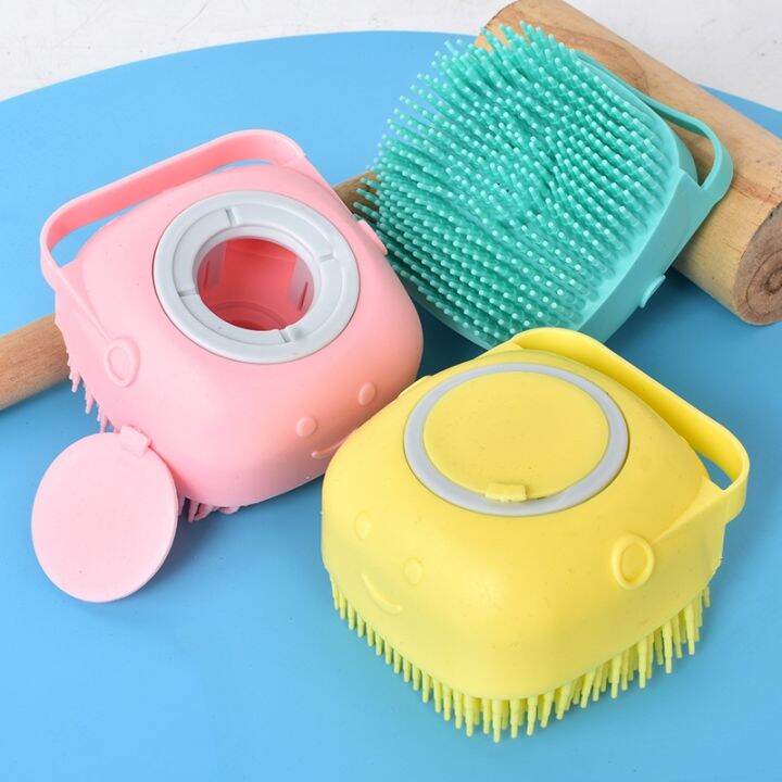 Pet Grooming Brush Shampoo Dispenser Cat Bath Silicone Bath Pets Brush