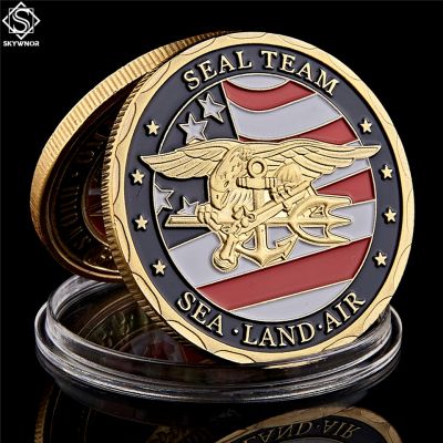 【CC】♠◆  Gold Plated Souvenir Coin Sea Air Of Department The