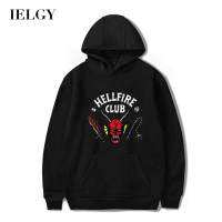 IELGY เสื้อสเวตเตอร์มีฮู้ดสำหรับผู้ชาย,เสื้อแฟชั่นพิมพ์ลายการ์ตูนทรงหลวมผู้ชาย