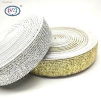 ✤ HL 20mm/25mm Width 5 Meters Gold/Silver High Quality Nylon Elastic Bands For Garment Trousers Sewing Accessories DIY