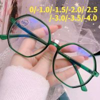 Irregular Reading Glasses Green Myopia Glasses for Women Plastic Frame Anti-fatigue Elders Myopia Eyeglasses -1.0 -1.5 -2.0