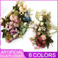 【CC】 Silk Artificial Flowers Bouquet Plastic Fake Accessories Room Decoration