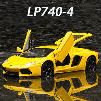1:32 LP740-4 Aventador S รถสปอร์ตรุ่น D Iecast เสียงซูเปอร์แข่งยกหางรถร้อนล้อสำหรับของขวัญเด็ก
