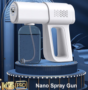 Máy Phun Nano K5 súng khử khuẩn Máy Phun Sương Nano Ánh Sáng Xanh LED