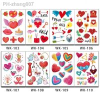 Women Fake Tattoos Temporary Tattoo Heart Shaped Sticker Waterproof Face Cosmetic Hand Face Foot Arm Body Art 10pcs