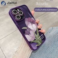 JieHai สำหรับ iPhone 14/14 pro/ 14 plus/ 14 PRO MAX ZY07ภาพวาดสีน้ำมันช่อดอกไม้ Apple Fashion Phone Case