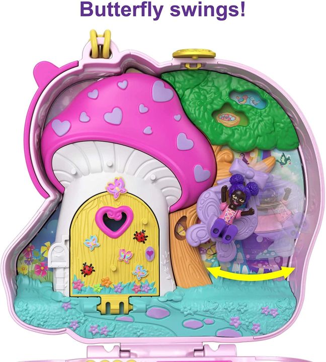 polly-pocket-unicorn-forest-compact-tea-party-themed-playset-with-glitter-horn-ราคา-1-150-บาท