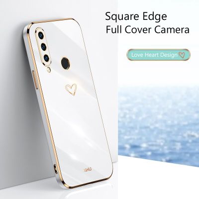 Mirror Love Heart Square Plating Phone Case For Huawei P30 Lite P 30 P20 P40 Lite Pro Plus P smart 2019 Psmart Z Plus 2018 Cover