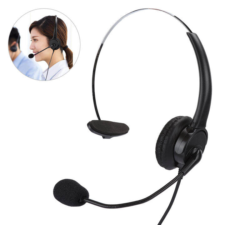 Headset for Landline Phone Monaural Headset Ear Protective for Office
