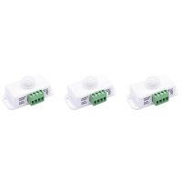 3X DC 12V 24V PIR Motion Sensor Function Controller LED Switch Body Infrared Switch Motion Timer White for LED Strips