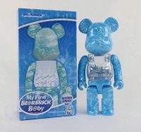 Bearbrick 400% ความรุนแรงบล็อกตัวต่อหมีหมีตกแต่งห้องนั่งเล่นเล่นตุ๊กตาทำมือของขวัญวันเกิดวันวาเลนไทน์