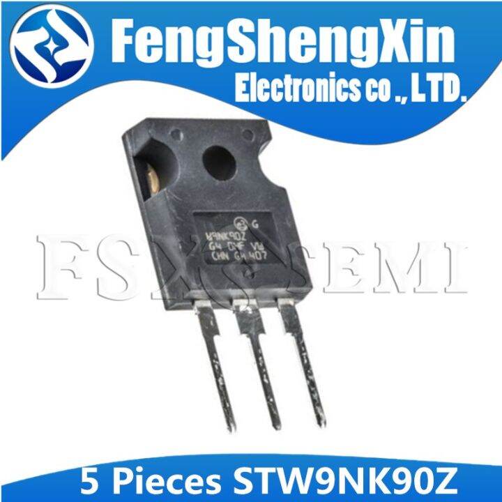 5pcs STW9NK90Z To-247 W9NK90Z TO247 STW9NK90 9NK90 Power MOSFET ...