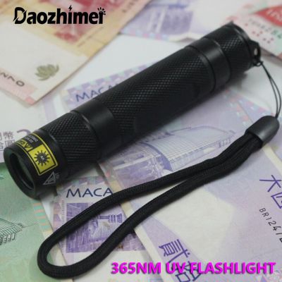 365nm LED UV Flashlight Ultra Violets mini Ultraviolet Lanterna Waterproof Fluorescent Torch for Pet Stains Use 18650 battery Rechargeable Flashlights