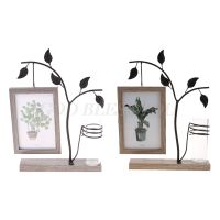 Family Picture Frame 4x6 Vertical Metal Tree Desk Photo Frames with Decorative Bud Vase Double Sides Display Unique Gifts