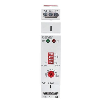 GEYA 1 Pieces GRT8-EC 10A Dual Function Timer Relay on Delay or Off Delay Relay AC230V Time Relay