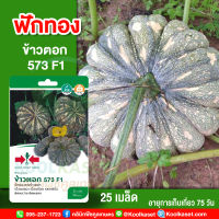 พันธุ์ฟักทอง ข้าวตอก 573 F1 ศรแดง 25 เมล็ดพันธุ์ คุณภาพดี งอกดี ปลูกง่าย โตไว คูลเกษตร KS10