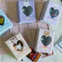 40 Pockets Ins Animal Plaids Photo Album With Buckle 3 Inch Heart Hollow Kpop Idols Photocards Cards Holder Photos Collect Book