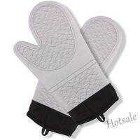 【hot sale】❏❂ D13 Silicone Oven Mitts Heat Resistant 572℉/300℃ Kitchen Gloves with Quilted Cotton Lining Non-Slip Textured Grip 1 Pair