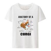 Cómoda anatomía de un Corgi, ropa estándar divertida para perros, camisetas creativas sueltas, Camiseta para Hombre