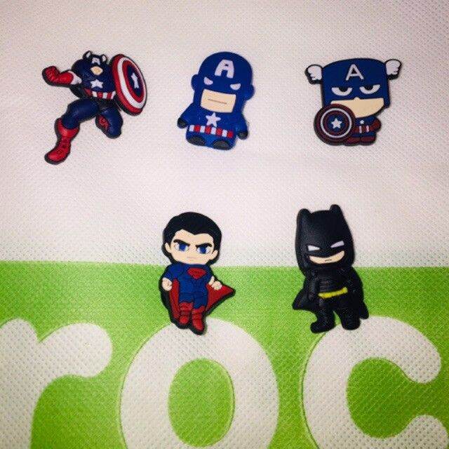 Captain america/ avengers Croc Shoe Charms Pins Jibbitz for Crocs pins