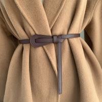 【YF】 New Thin Knot Belts for Soft Leather Straps Coat Accessories Waistband