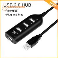 วงจรอิเล็กทรอนิกส์แบบพกพามินิความเร็วสูง4พอร์ตแล็ปท็อป PC USB ฮับ2.0อะแดปเตอร์เครื่องแยกอเนกประสงค์