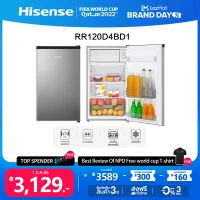 [Pre-Sale พร้อมส่ง 15 มิ.ย.] Hisense ตู้เย็น 1 ประตู 95.8 ลิตร/ 3.4 Q รุ่น RR120D4BD1