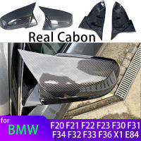 ของแท้จริงคาร์บอนไฟเบอร์กระจกมองข้างปกหมวกเปลี่ยนสำหรับ BMW Series 1 2 3 4 X M F20 F21 F22 F23 420i F33 X1