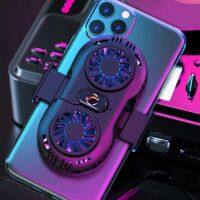 ♠ Phone Gaming Fan X2 Cooler Radiator Gaming Controller Phone Cooling Case type-c Powered For 4-6 inch Mobile phone