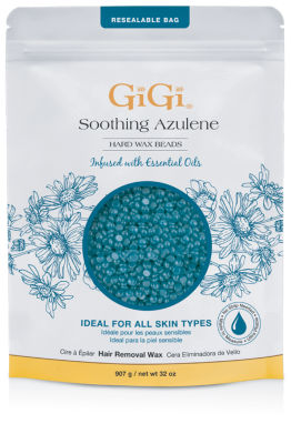 GiGi Shoothing Azulene Wax Beads ซูธธิง อซูลีน แว็กซ์ บีดส์ + ฟรี! กระป๋องเปล่าละลายแว็กซ์ (สำหรับผิวบอบบางแพ้ง่าย)