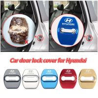 4pcs Hyundai Stainless Steel Car Door Lock Cover Car Accessories