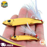 5Pcs เลื่อมเหยื่อตกปลา Reusable ที่มีประสิทธิภาพ Sharp Hook เหยื่อปลอม Treble Hooks Feather สำหรับ Squid Bass