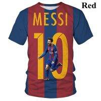 Football Star Hot New Fashion Lionel Messi 3D Printed T-shirt Summer Casual Round Neck Short-sleeved Hip-hop Street Style Haruku Unisex T-shirt Sports Shirt