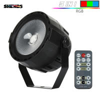 SHEHDS ไฟ Par 30W COB 3in1 RGB ไฟปาร์ตี้พร้อมรีโมทและการควบคุม DMX เสียงเปิดใช้งานสำหรับ DJ คริสต์มาสเวทีโชว์คลับคาราโอเกะ