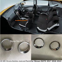 For Nissan NOTE 2017 2018 2019 2020 Car ABS Chrome Front Middle Comtrol Air Conditioning Outlet Vent Garnish Cover Frame Trim