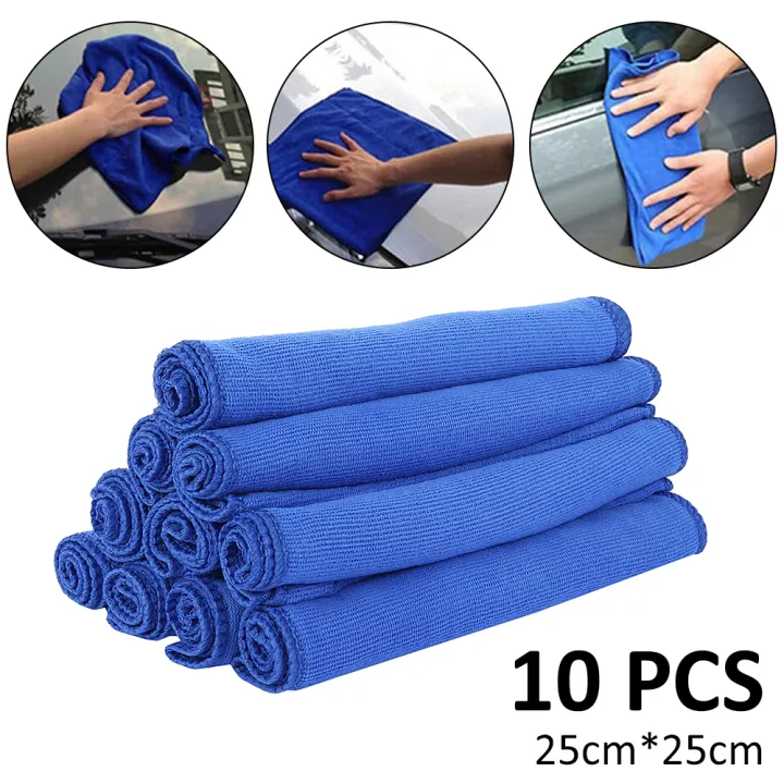 Drying Towel 10 Packs of Blue Super Absorbent Car Wash Towels Clean And